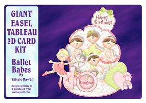 Giant Easel Tableau 3D Card Kit - Ballet Babes