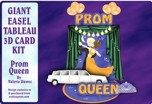 Giant Easel Tableau 3D Card Kit - Prom Queen