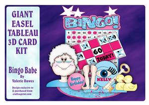 Giant Easel Tableau 3D Card Kit - Bingo Babe