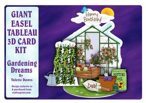cup183525_203 - Giant Easel Tableau 3D Card Kit - Gardening Dreams