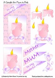 A Candle for Mum in Pink