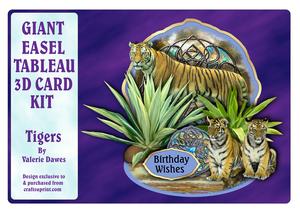 Giant Easel Tableau 3D Card Kit - Tigers