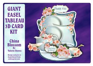 Giant Easel Tableau 3D Card Kit - China Blossom