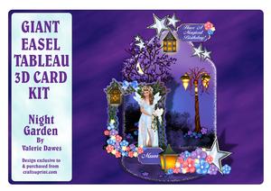 Giant Easel Tableau 3D Card Kit - Night Garden