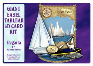 Giant Easel Tableau 3D Card Kit - Regatta