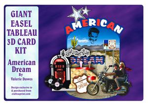 Giant Easel Tableau 3D Card Kit - American Dream