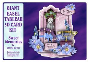 Giant Easel Tableau 3D Card Kit - Sweet Memories