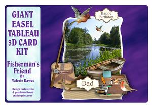 Giant Easel Tableau 3D Card Kit - Fisherman's Friend