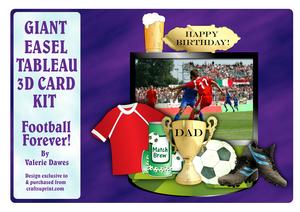 Giant Easel Tableau 3D Card Kit - Football Forever!