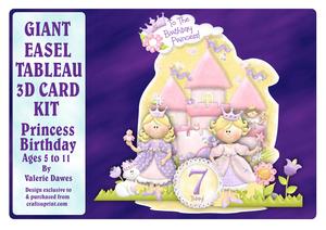 Giant Easel Tableau 3D Card Kit- Princess Birthday Ages 5-11