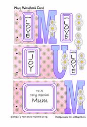 Mum Wordbook Card