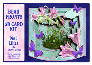 Beau Fronts 3D Card Kit - Pink Lilies