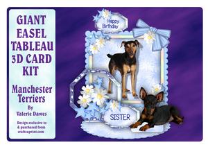 Giant Easel Tableau 3D Card Kit - Manchester Terriers
