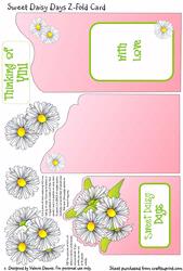 Sweet Daisy Days Z-fold Card