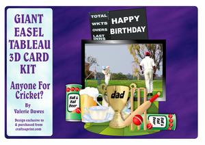 cup208465_203 - Giant Easel Tableau 3D Card Kit - Anyone for Cricket?