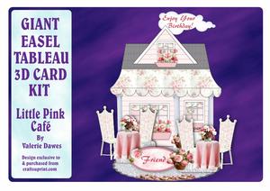 Giant Easel Tableau 3D Card Kit - Little Pink Cafe