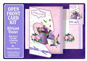Open Front Card Kit - African Violet