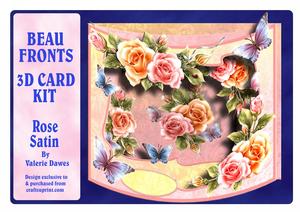 Beau Fronts 3D Card Kit - Rose Satin