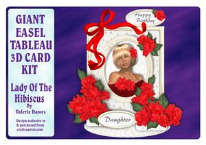 Giant Easel Tableau 3D Card Kit - Lady of the Hibiscus