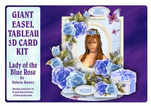 Giant Easel Tableau 3D Card Kit - Lady of the Blue Rose