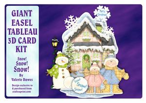 Giant Easel Tableau 3D Card Kit - Snow! Snow! Snow!