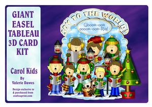 Giant Easel Tableau 3D Card Kit - Carol Kids