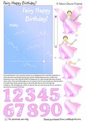 Fairy Happy Birthday Moveable Age Card