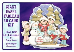 Giant Easel Tableau 3D Card Kit - Snow Time Like Christmas!