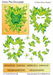 Green Man Decoupage