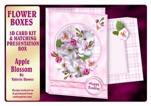 Flower Boxes 3D Card Kit - Apple Blossom