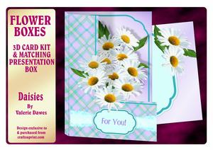 Flower Boxes 3D Card Kit - Daisies