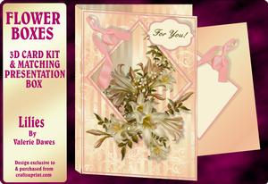 Flower Boxes 3D Card Kit - Lilies
