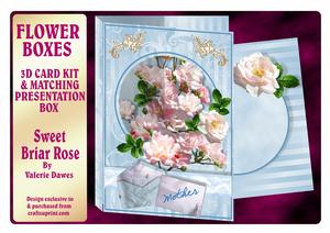 Flower Boxes 3D Card Kit - Sweet Briar Rose