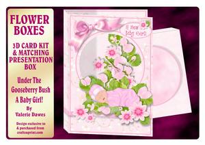 Flower Boxes 3D Card Kit - Under the Gooseberry Bush - Girl!