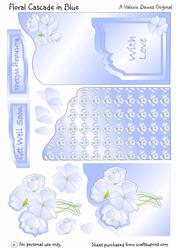 Floral Cascade in Blue