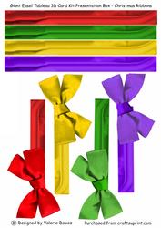 Giant Easel Tableau Presentation Box Christmas Ribbons