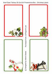 Giant Easel Tableau Presentation Box Christmas Labels