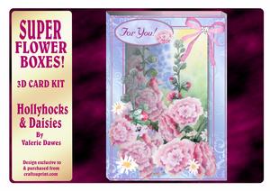 Super Flower Boxes 3D Kit - Hollyhocks & Daisies