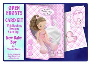 Open Fronts Card Kit - New Baby Girl