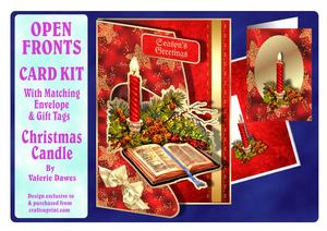 Open Front Card Kit - Christmas Candle