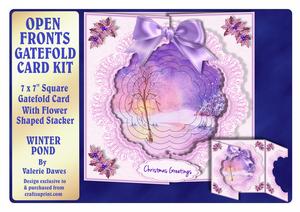 Open Fronts 7x7" Gatefold Card Kit - Winter Pond