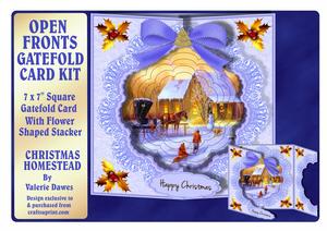Open Fronts 7x7" Gatefold Card Kit - Christmas Homestead