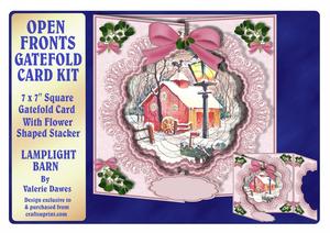 Open Fronts 7x7" Gatefold Card Kit - Lamplight Barn