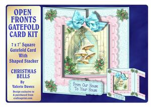 Open Fronts 7x7" Gatefold Card Kit - Christmas Bells
