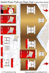 Santa' House Multi-use Shape Card