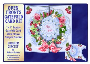 Open Fronts 7x7" Gatefold Card Kit - Summer Circlet