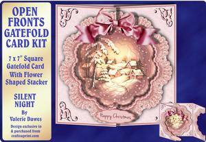 Open Fronts 7x7" Gatefold Card Kit - Silent Night