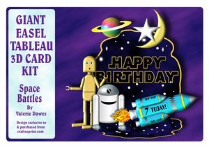 Giant Easel Tableau 3D Card Kit - Space Battles