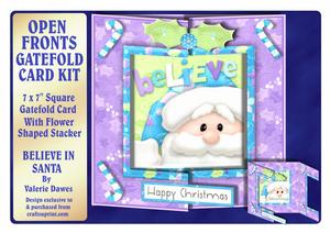 Open Fronts 7x7" Gatefold Card Kit - Believe in Santa