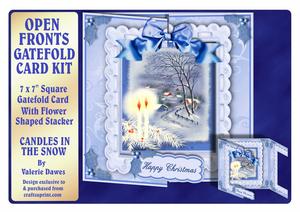 Open Fronts 7x7" Gatefold Card Kit - Candles in the Snow
